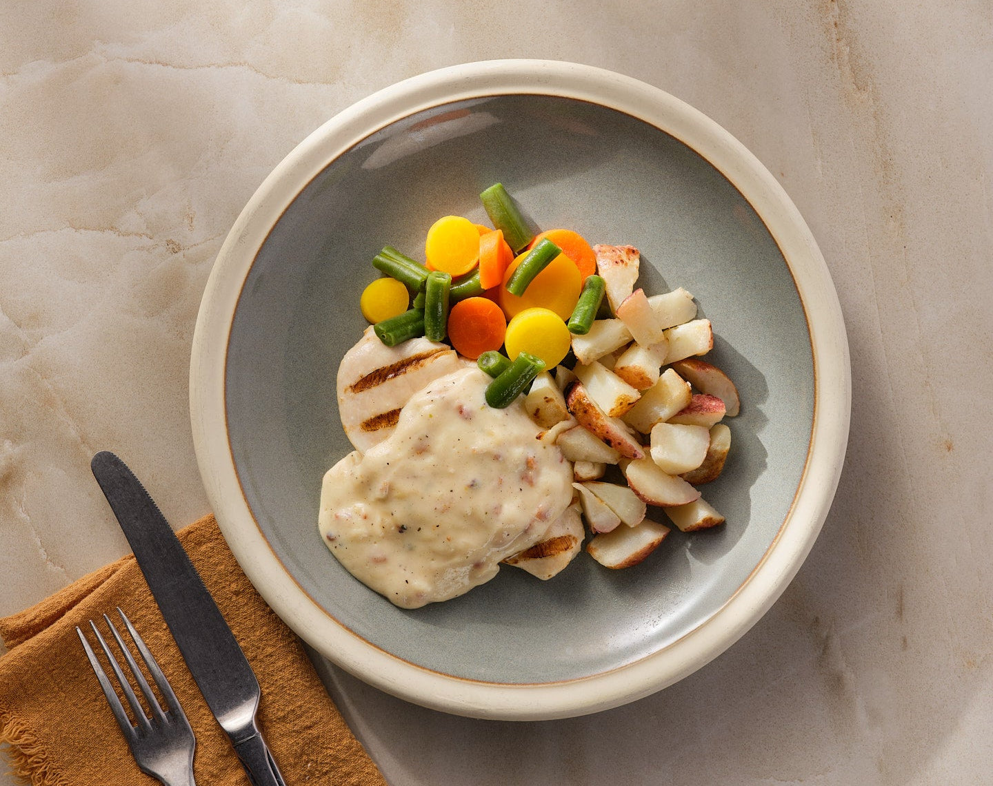 Chicken with Cheddar and Bacon